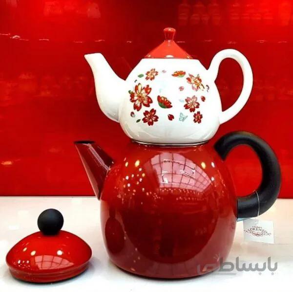 کتری قوری لعابی طرح تایلندی