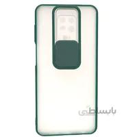 قاب پشت مات شیائومی Note 9 pro محافظ لنزدار کشویی سبز