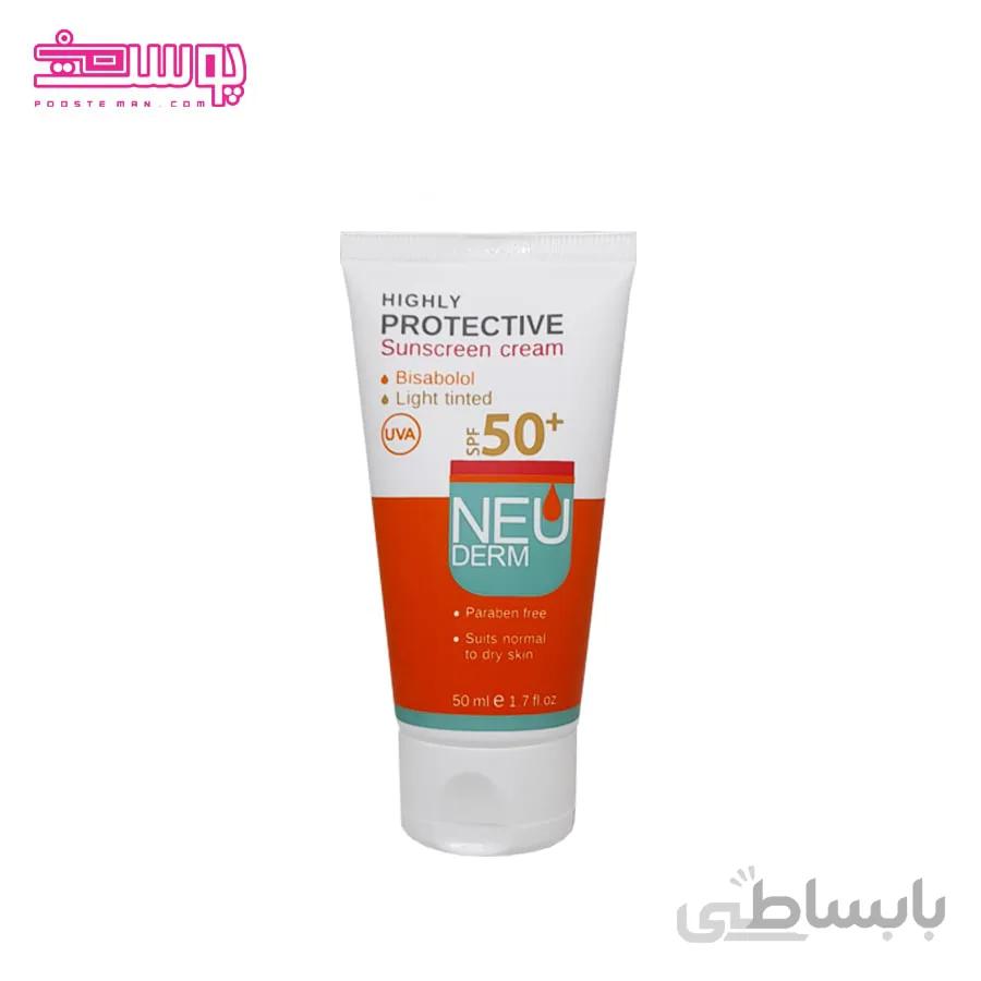 ضد آفتاب رنگی نئودرم مناسب پوست خشک SPF50 حجم 50ml