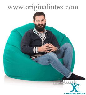 مبل شنی چرم متوسط مدل دایره