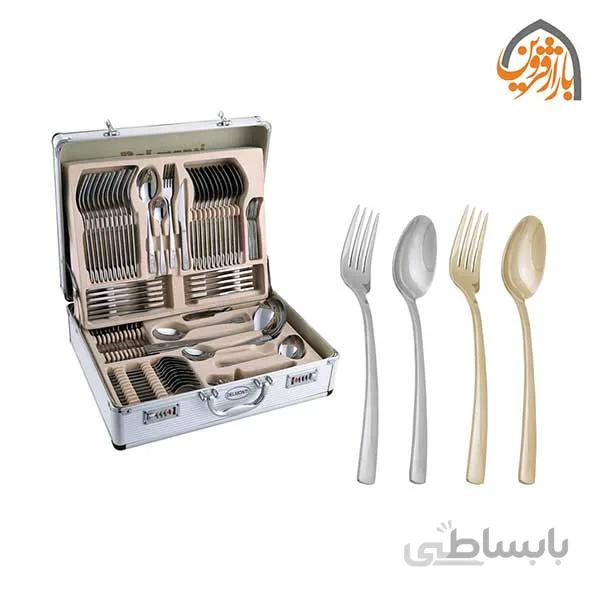 سرویس قاشق و چنگال استیل 138 پارچه دلمونتی مدل DL1320