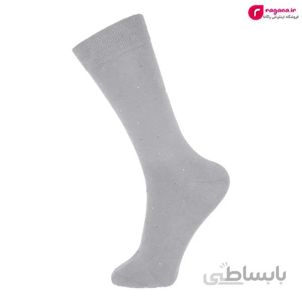 جوراب مردانه ساق بلند طرح نقطه کد R215354