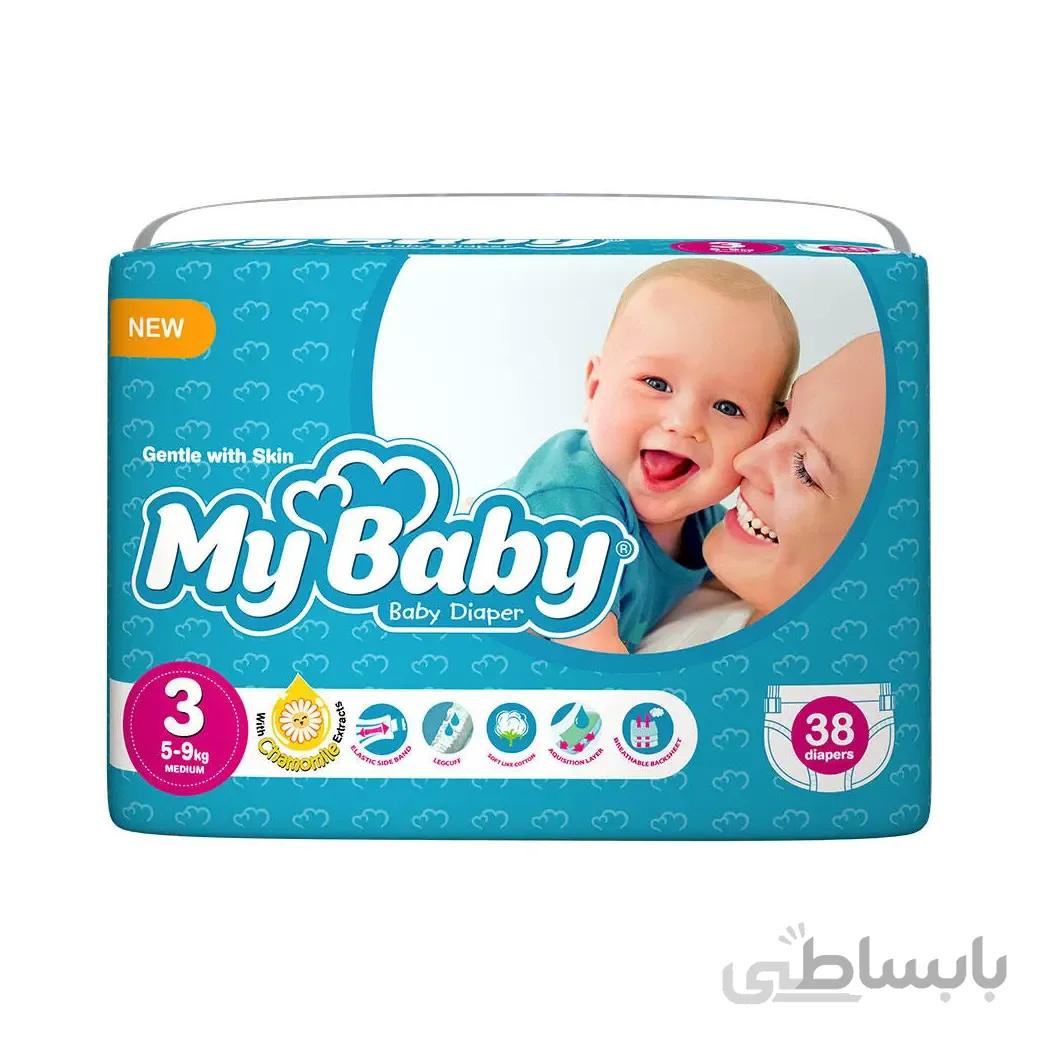 پوشک کامل سایز 3 مای بی بی 5 تا 9 کیلوگرم حاوی عصاره بابونه