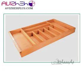 جای قاشق و چنگال چوب راش 45