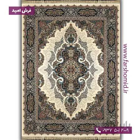 یک تخته 12 متری فرش 1200 شانه 10 رنگ آذرخش کرم فرش آرشام