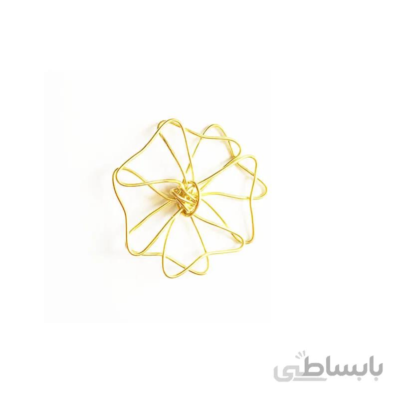 خرج کار طلایی گل 5cm