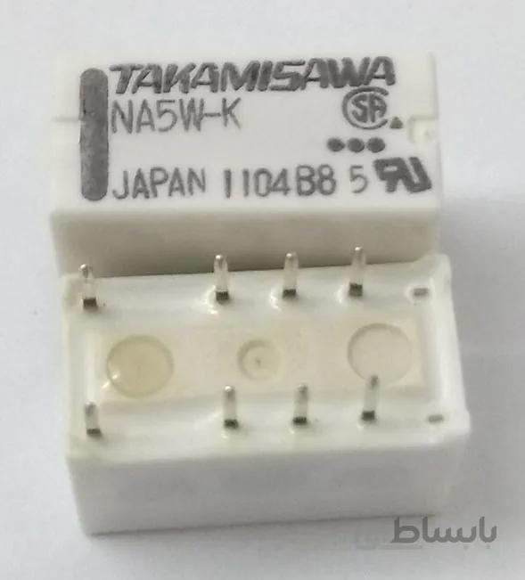 رله مینیاتوری مخابراتی 2 کنتاکت 8 پین 5v 2A ژاپنی مدل NA5W-K-Takamisava ا NA5W-K Takamisava