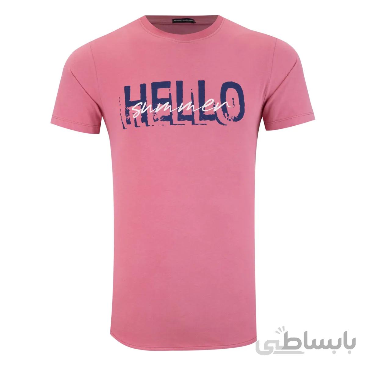 تیشرت آستین کوتاه یقه گرد پریمو مدل Hello summer 1461/54