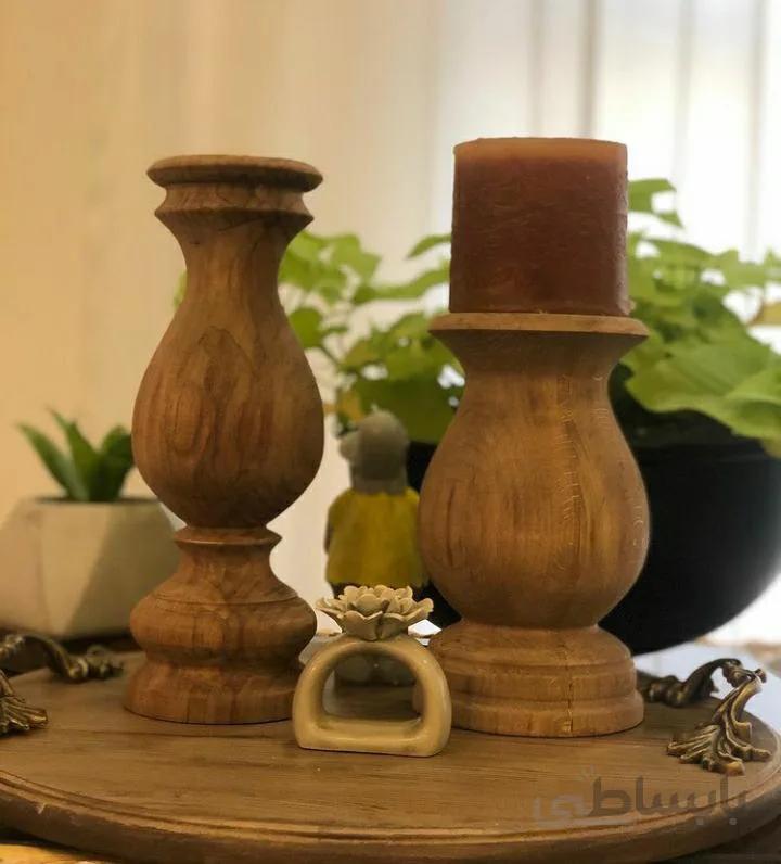 شمعدانی چوبی
