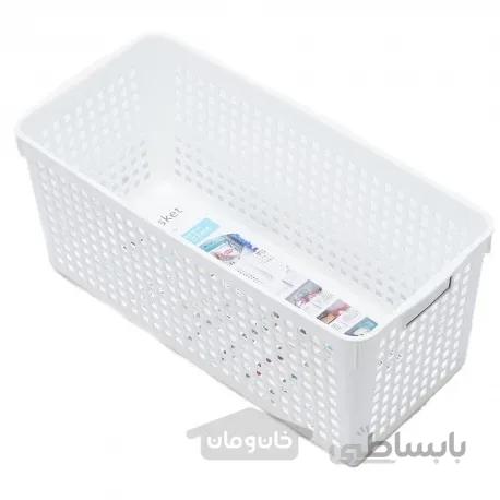 سبد باریک با قابلیت نام نویسی رنگ سفید (ساخت ‌ژاپن)