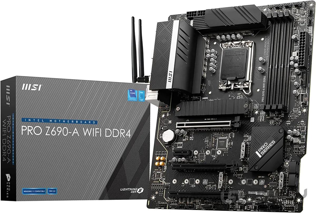 مادربرد MSI PRO Z690-A WiFi DDR4 ProSeries (ATX، Intel Core نسل دوازدهم، سوکت LGA 1700، DDR4، PCIe 4، CFX، اسلات‌های M.2، Wi-Fi 6E) - مشکی