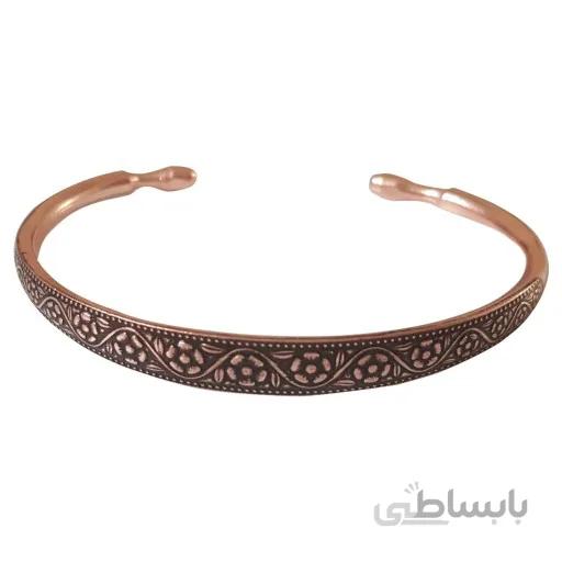دستبند مفتولی مسی گل سینوسی کد JW58