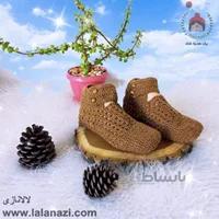 پاپوش بافتنی مدل نیم بوت ( کد 50507 )