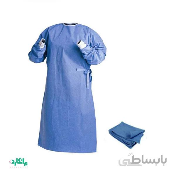گان جراح آستین مچ دار استریل با حوله