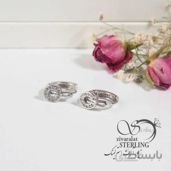 گوشواره نقره مدل دایره ای