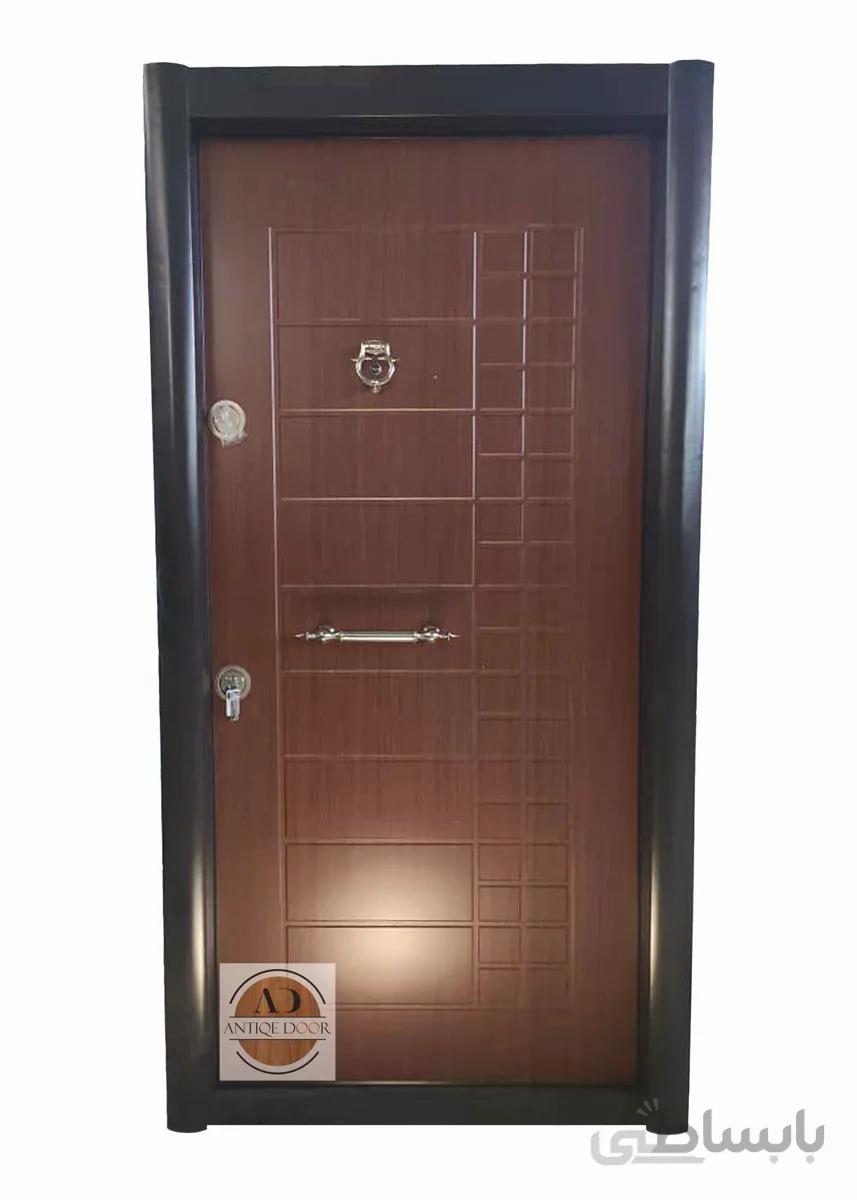 درب ضد سرقت بیسکوییتی گردو جنگلی - 105*210 / چپ بازشو