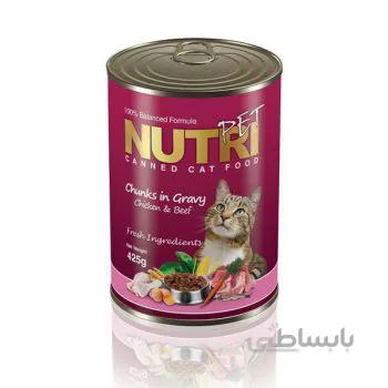 کنسرو گربه با طعم مرغ و بیف نوتری پت