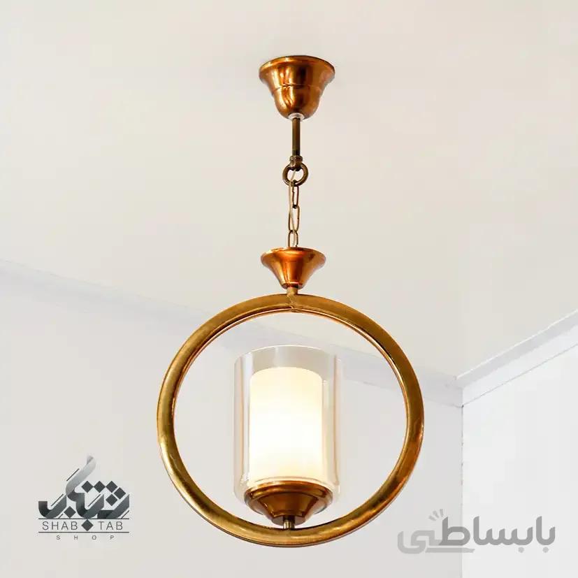 لوستر آویز تک شعله پارسیان گرد حباب خارجی