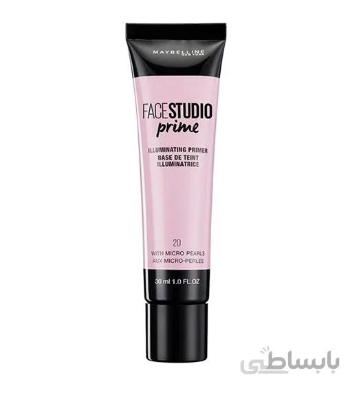پرایمر ضد تیرگی شماره 20 فیس استودیو میبلین ا Maybelline Face Studio Illuminating Primer