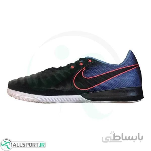 کفش فوتسال نایک تمپو ایکس طرح اصلی مشکی سرمه ای Nike Tiempo X