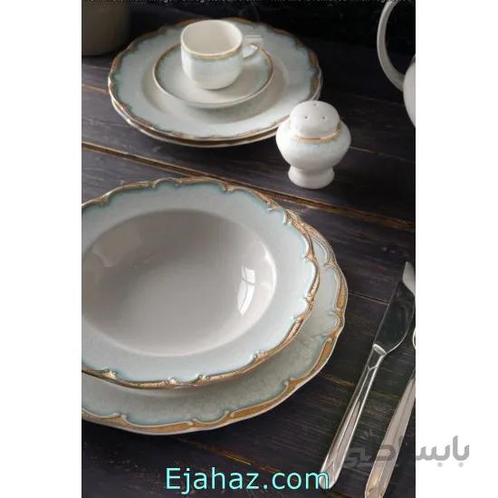 سرویس غذاخوری 6 نفره 30 پارچه بن چاینا پردیس ایزابل طرح دانیا فیروزه