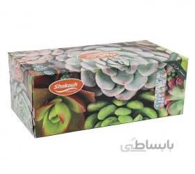 دستمال کاغذی شکوه گلدار 100 برگ سه لایه طرح کاکتوس
