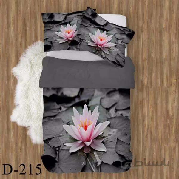 روتختی سه بعدی ساتن ابریشم ترک طرح گلدار- کد D 215