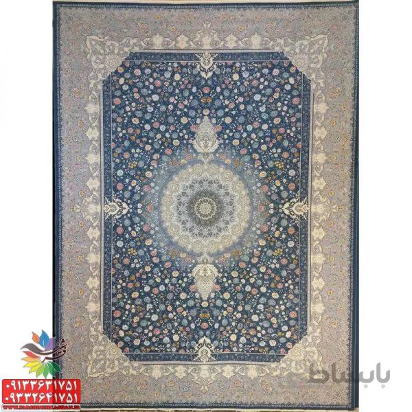فرش 1200 شانه طرح قصر گل کاربنی