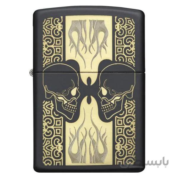 فندک زیپو Skulls Black Matte کد 29404