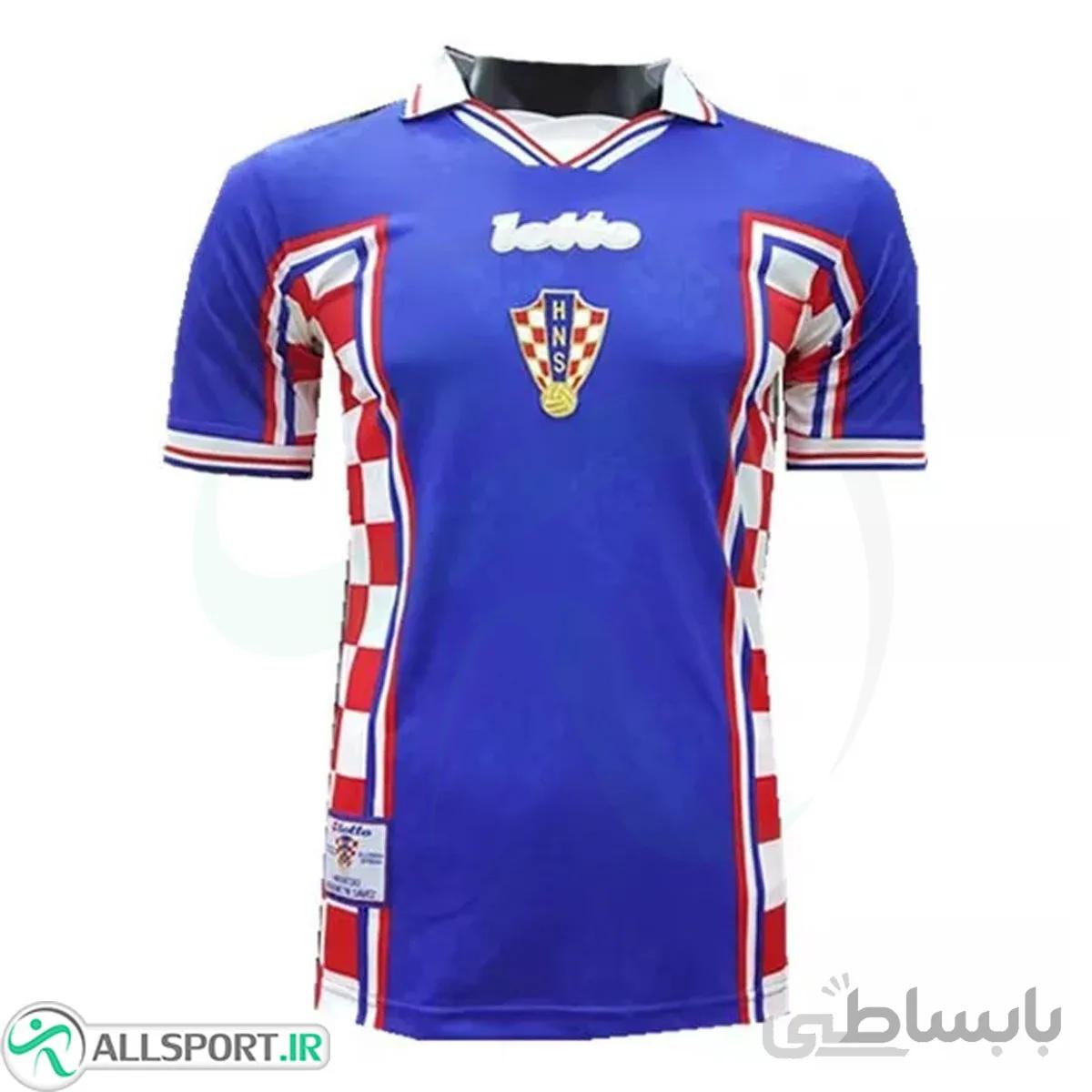 پیراهن کلاسیک کرواسی Croatia 1998 Retro Away Soccer Jersey