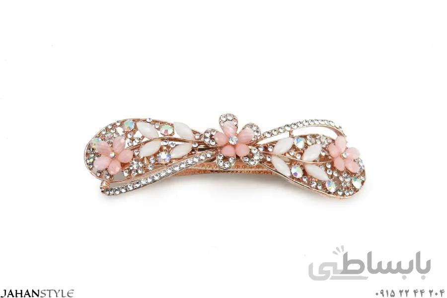 گیره مو نگین رنگی جواهری