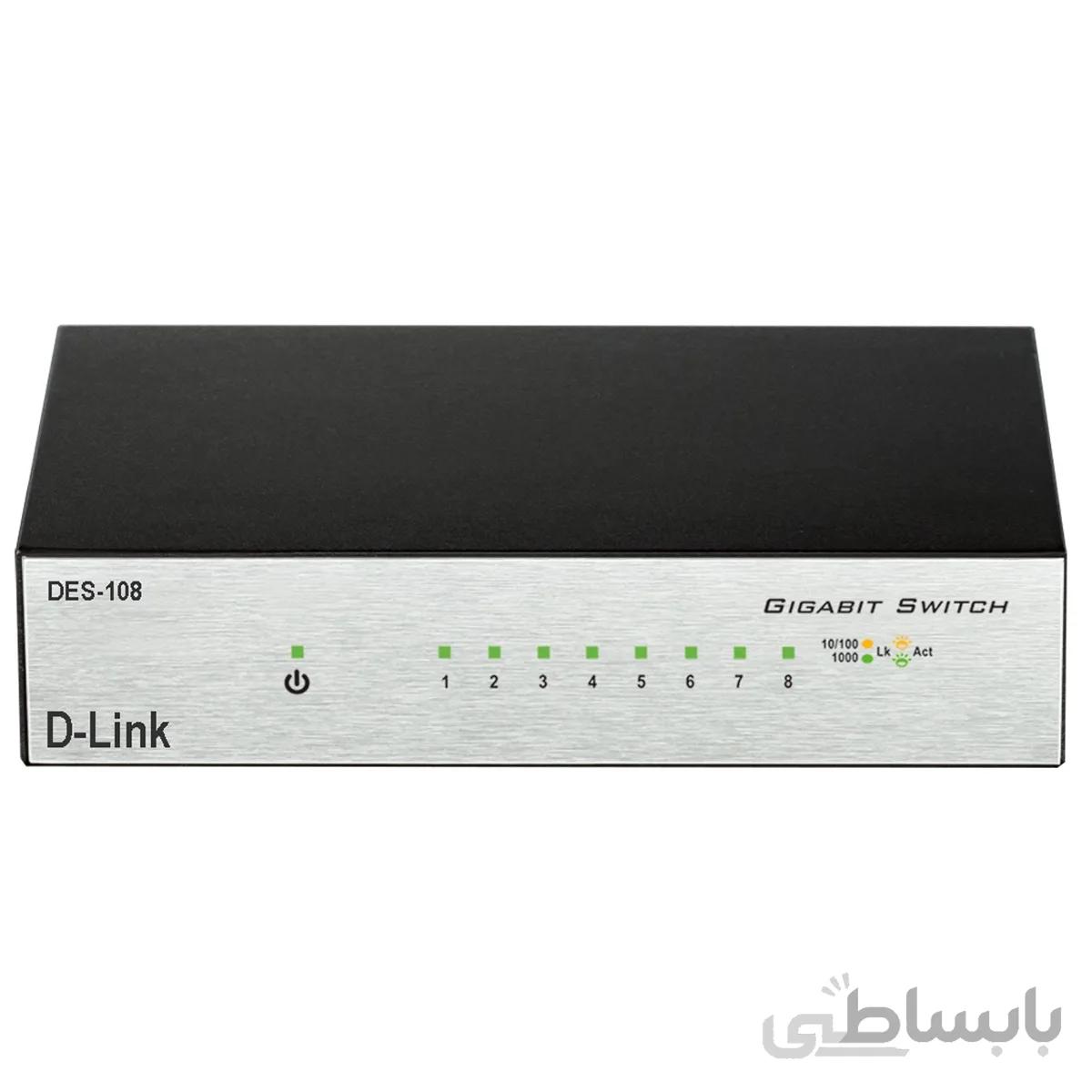 سوییچ 8 پورت دسکتاپی دی-لینک مدل DES-108
