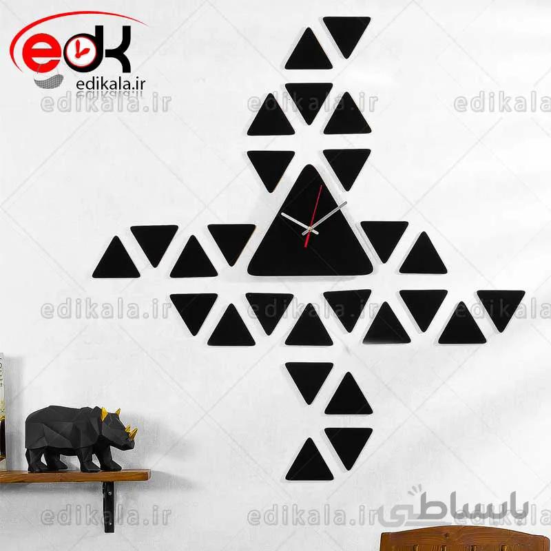 ساعت دیواری فانتزی طرح تریانگل در پنج رنگ