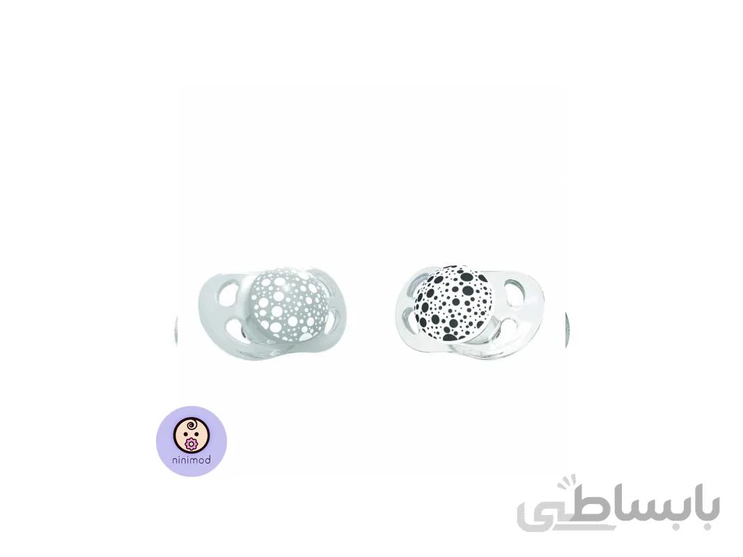 پستانک ۰ - ۶ ماه Twistshake رنگ طوسی و سفید
