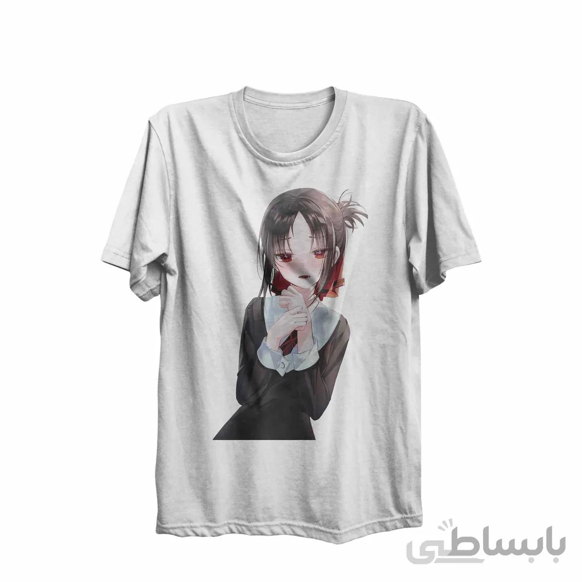 تیشرت یقه گرد سفید طرح انیمه کاگویا ساما: عشق جنگ است Kaguya-Sama: Love Is War کد KCT10457 کد 285193
