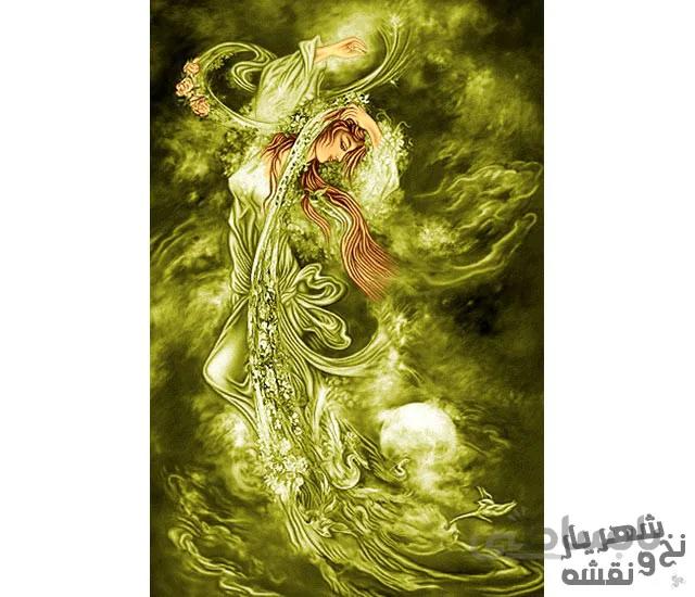نخ و نقشه تابلو فرش طرح مینیاتور راه بی نهایت کد 93082