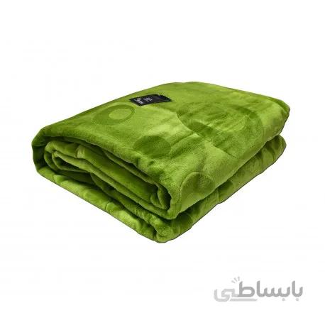 پتو دونفره سری آکرلیک درمینا رنگ سبزچمنی