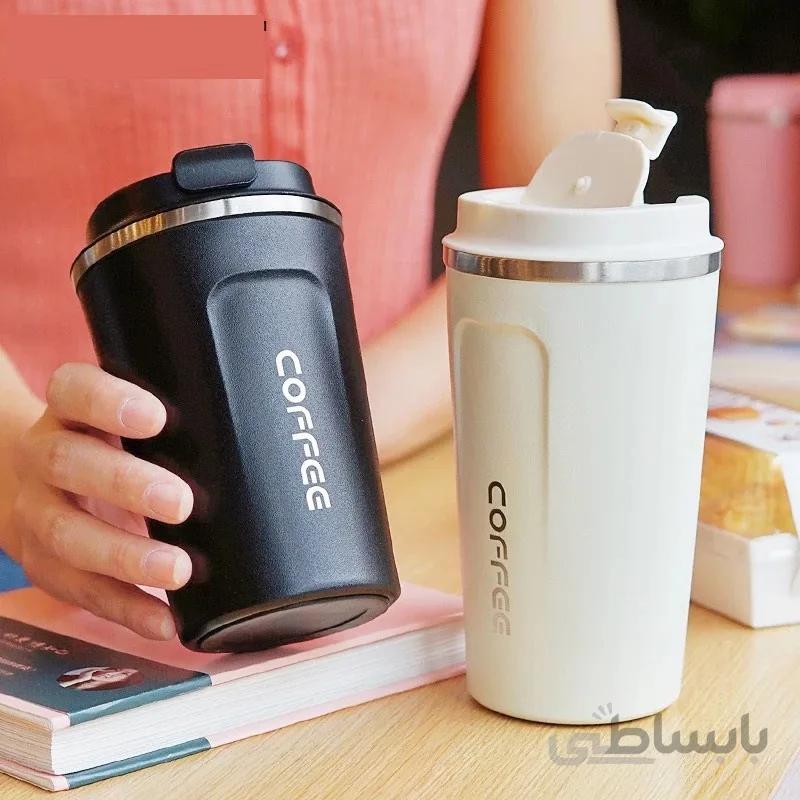 تراول ماگ کافی coffee سرمه ای 500 سی سی ا coffee travel mag