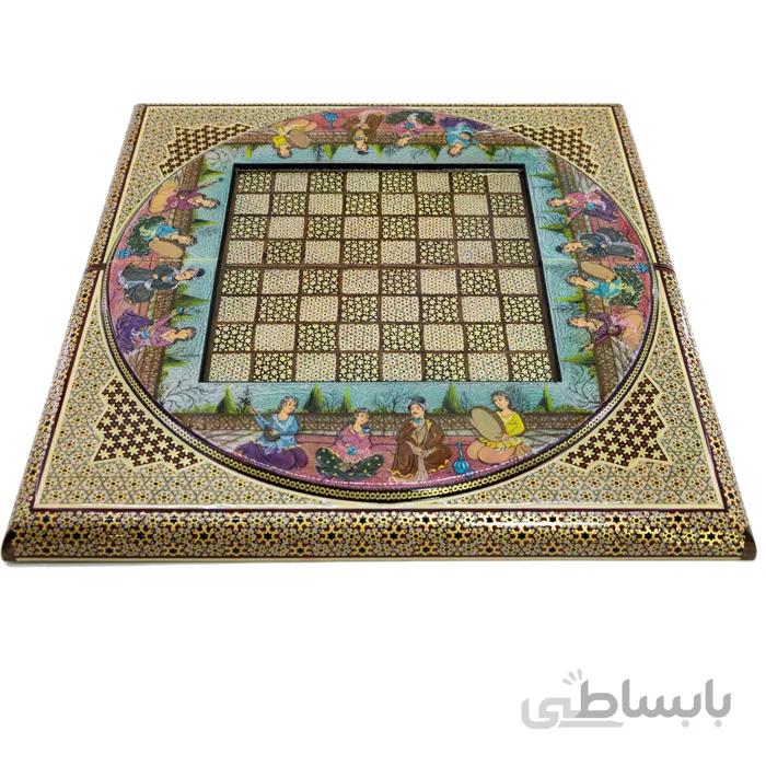 صفحه شطرنج و تخته نرد خاتم کاری طول 50 سانتی متر کد TNK-6
