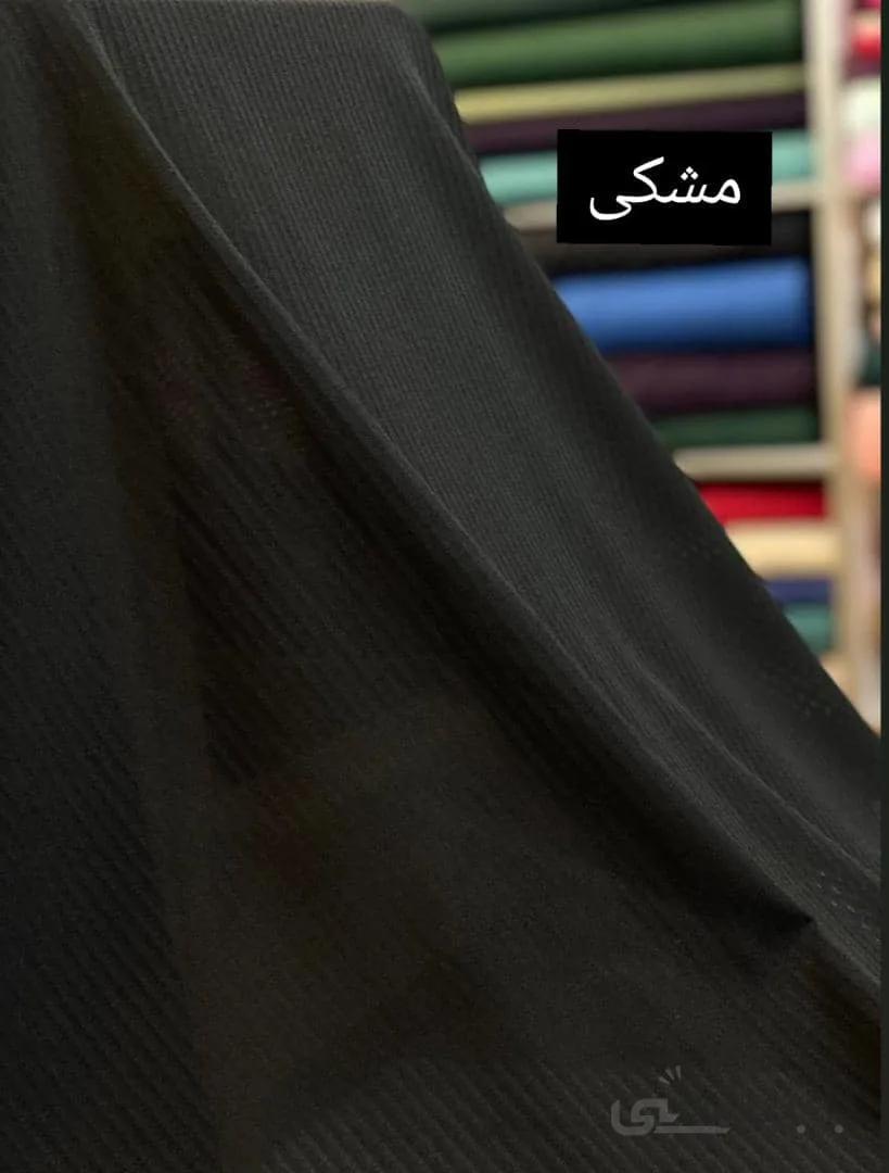 کرپ حریر خطی مشکی