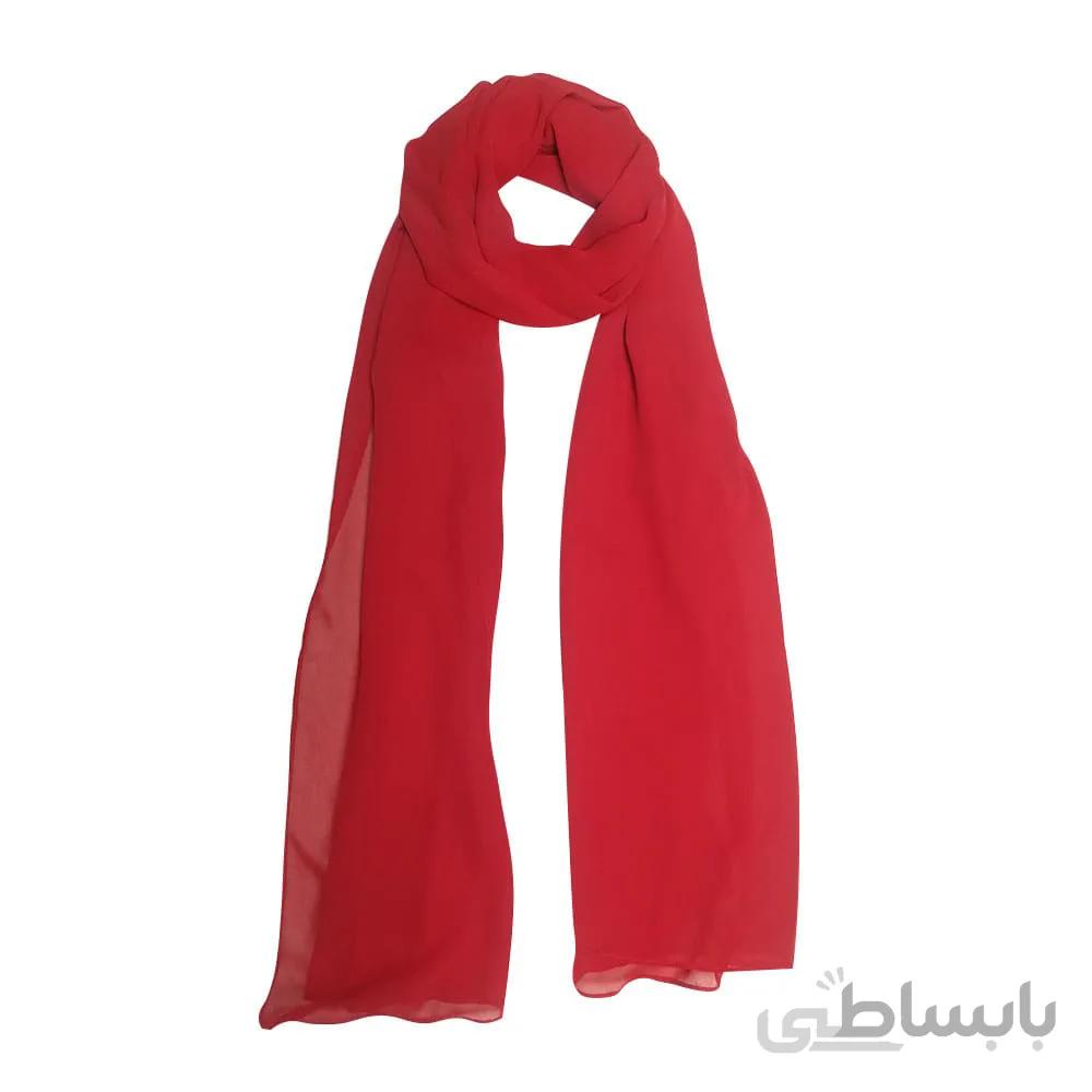 شال حریر زنانه رنگ جگری