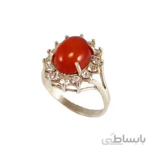 انگشتر نقره عقیق زنانه کد 3449