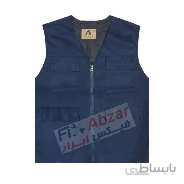 جلیقه تبلیغاتی چهار جیب رنگ ابی نفتی ا midnight blue vest