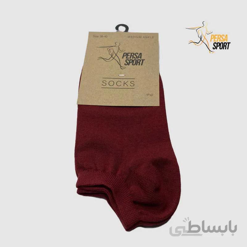 جوراب مچی زنانه زرشکی کد Pso001-015