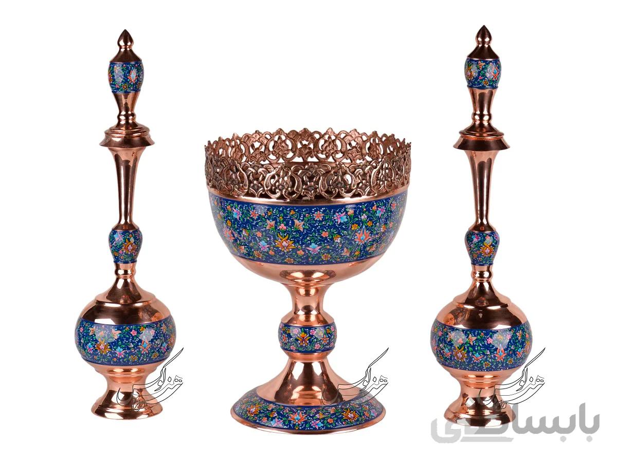 ست کاسه آجیل و تنگ مسی پرداز بزرگ