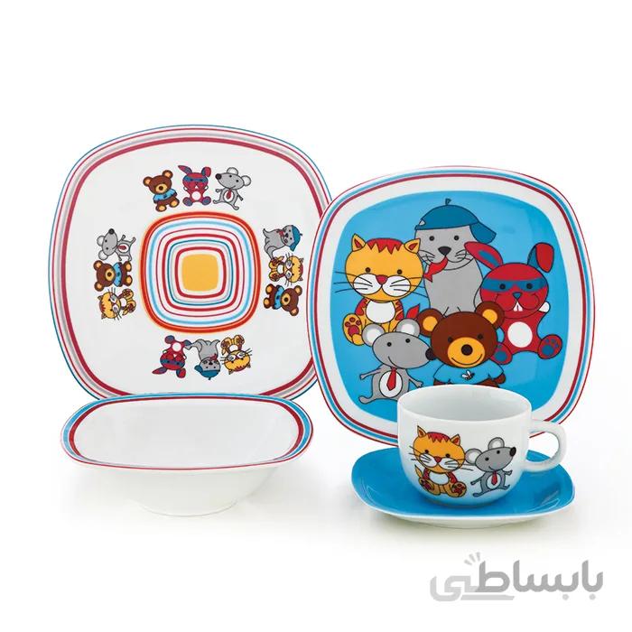 سرویس چینی زرین 1 نفره کودک رابیت (5 پارچه) ا Zarin Iran Quattro Rabit 5 Pieces Porcelain Kid Dinnerware Set