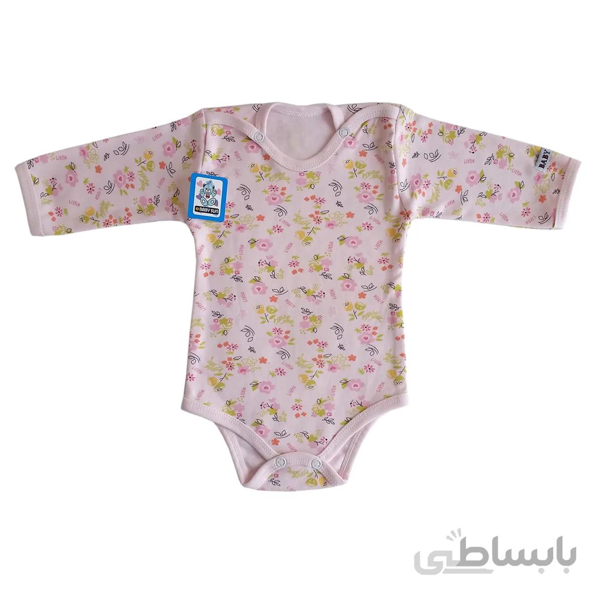 زیردکمه آستین بلند نوزادی بی بی سان طرح کیانا