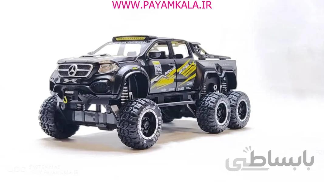 وانت آفرود بنز شش چرخ (BENZ CHIMEI 1:24)(M316) مشکی