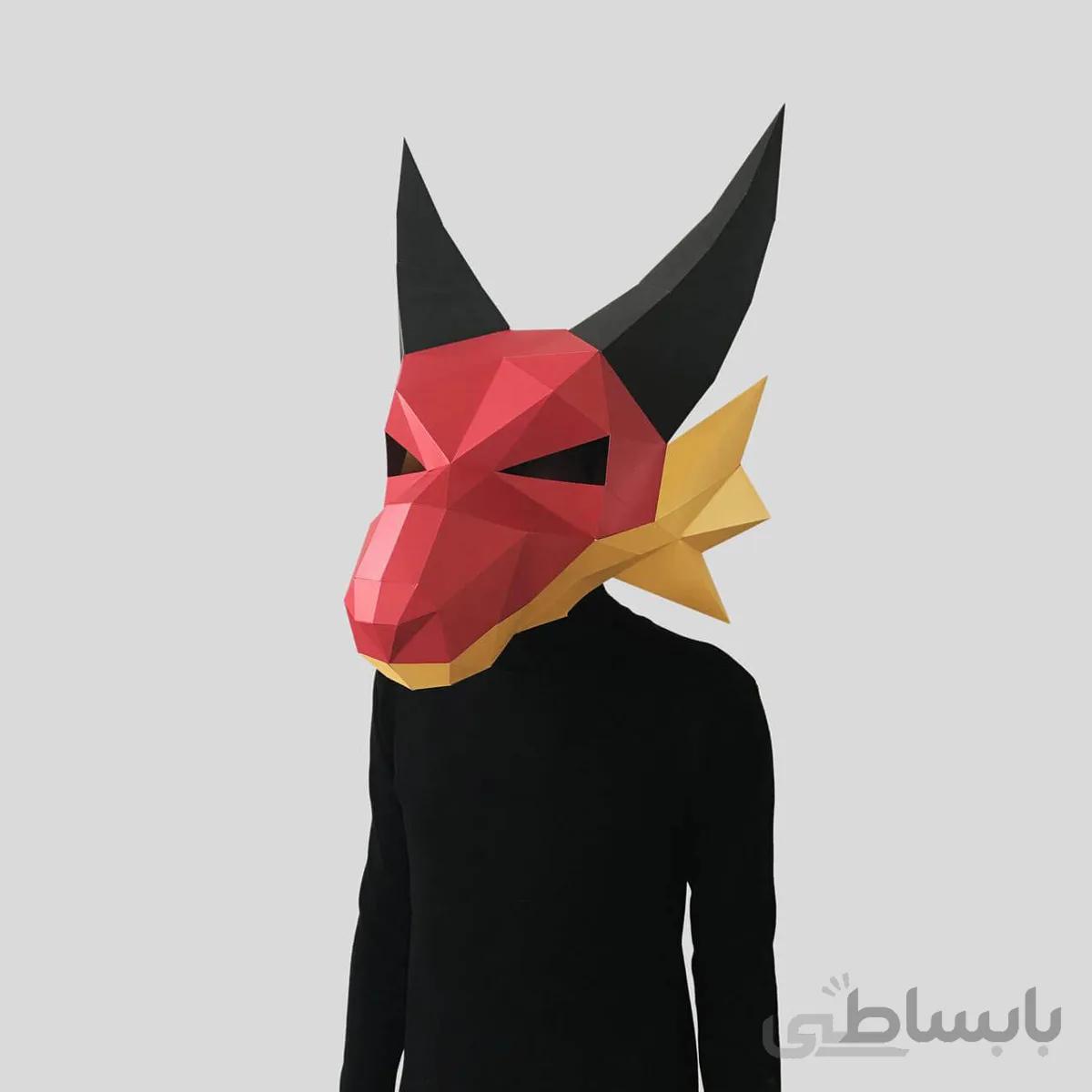 ماسک صورت اوریگامی اژدها
