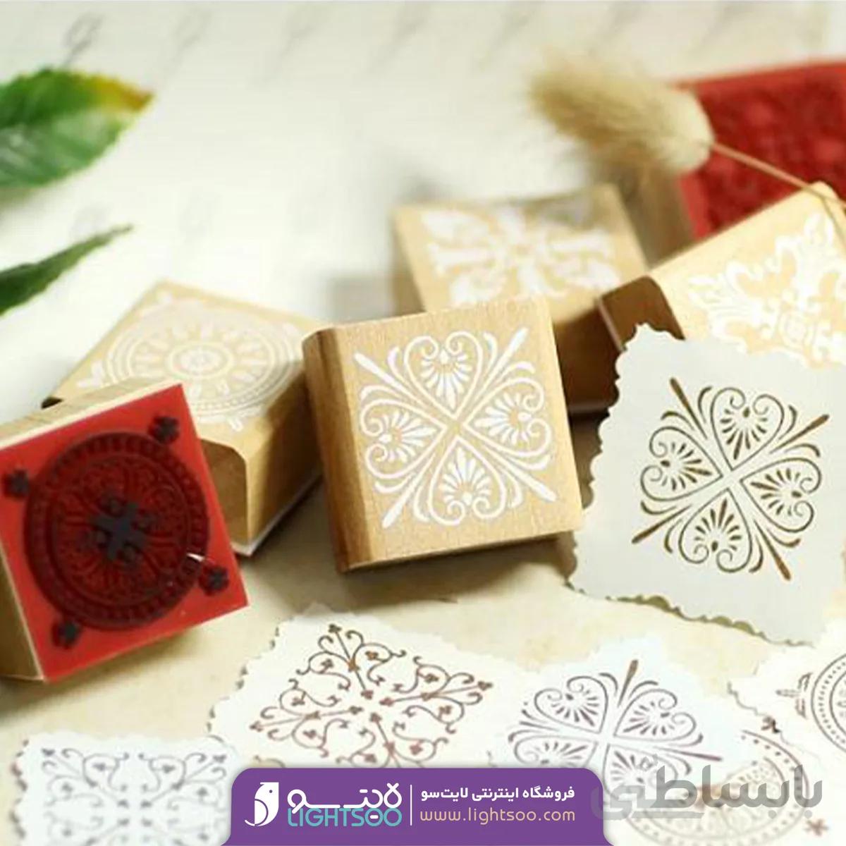 مهرچوبی مکعبی طرح حاشیه